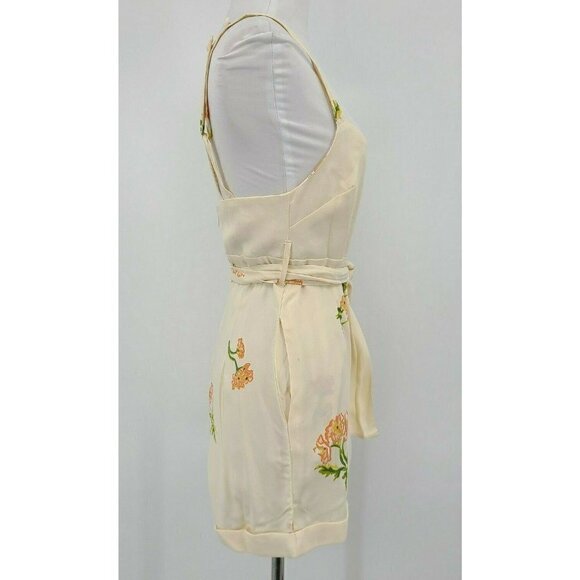 New Flynn Skye Romy Pastel Stems Romper Womens Small Ivory Floral - Picture 3 of 7